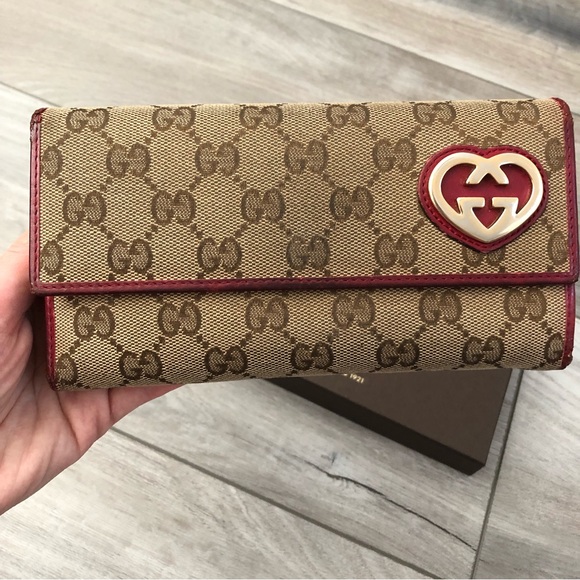 Gucci Monogram Long Wallet GG logo interlocking heart authentic gucci wallet - Picture 2 of 16